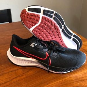 Nike Zoom Pegasus 38 Black Crimson Red Smoke Grey White CW7356-008